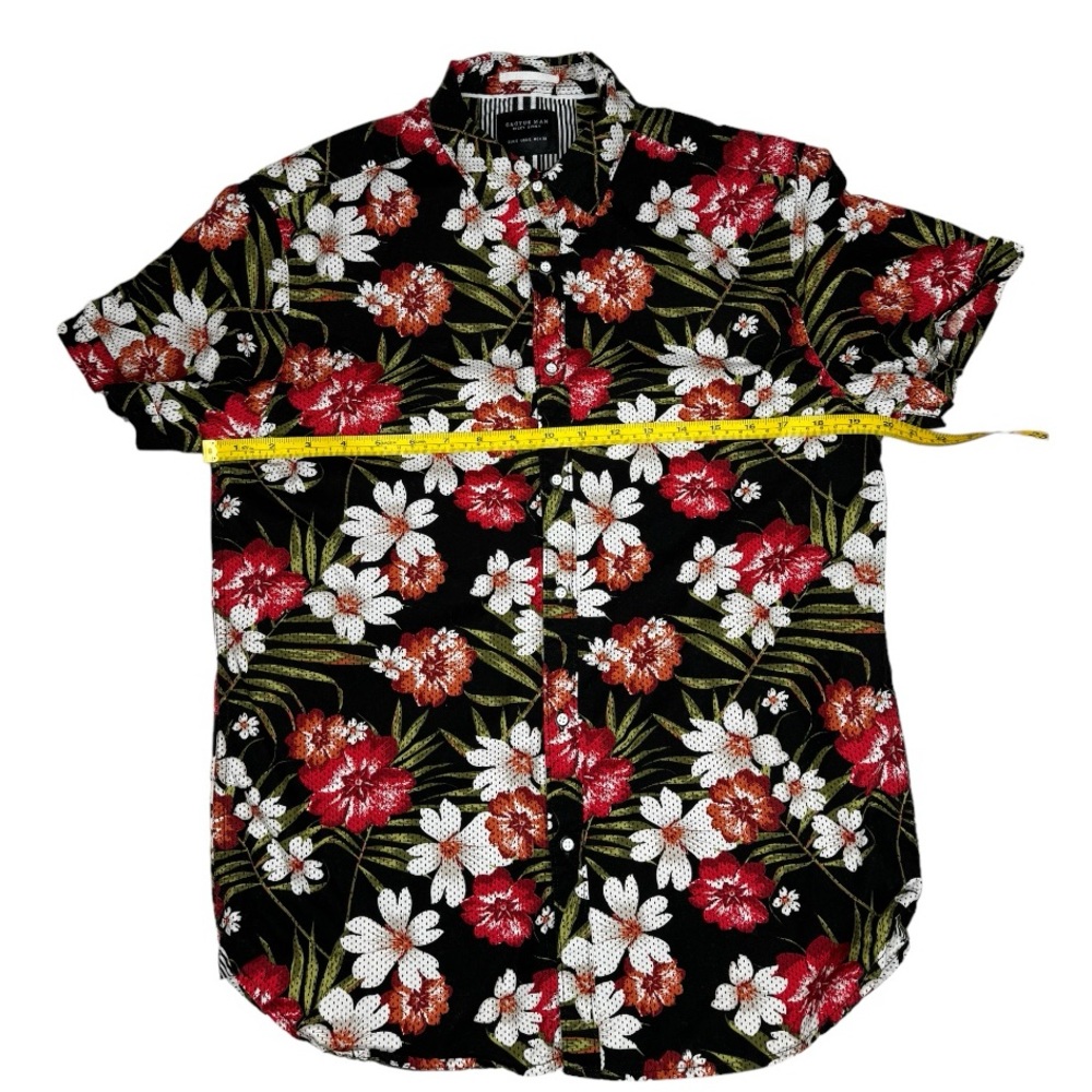 Cactus Menswear Men's Gray Slim Fit Shirt sz small Casual Button Up Short Sleeve